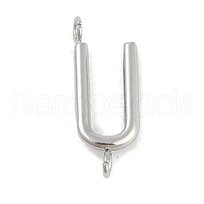 304 Stainless Steel Letter Connector Charms STAS-M108-01P-21-1