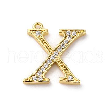 Rack Plating Brass Micro Pave Cubic Zirconia Pendant KK-H449-76G-20-1