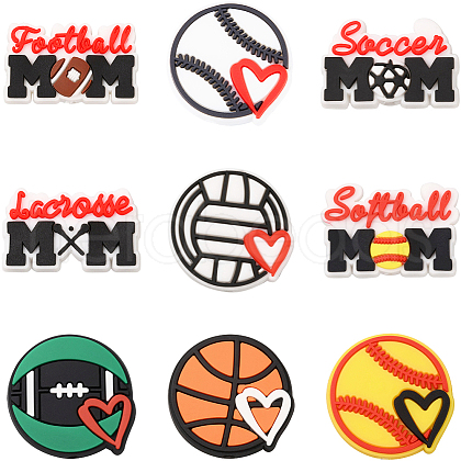 SUNNYCLUE 18Pcs 9 Styles PVC Plastic Beads FIND-SC0011-81-1