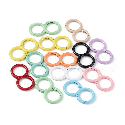 Spray Painted Alloy Spring Gate Rings FIND-C024-01C-1