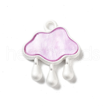 Baking Paint Zinc Alloy with Resin Pendant FIND-Z038-01D-1