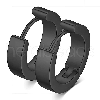 Stainless Steel Hoop Earrings PW-WG73897-03-1