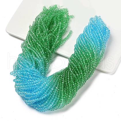 Transparent Painted Glass Beads Strands X1-DGLA-A034-T4mm-A17-1