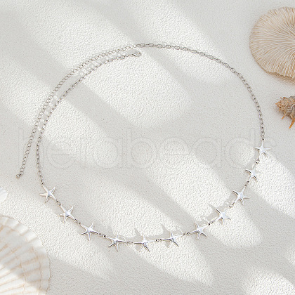 Summer Alloy Starfish Link Chain Waist Belly Chains for Women FS-WGD9F40-02-1