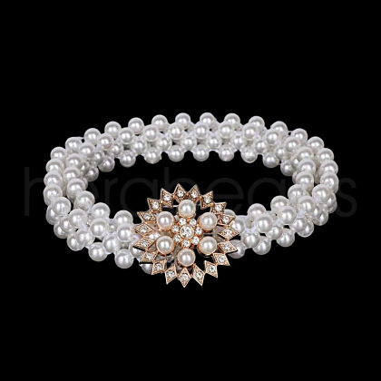 Alloy & Plastic Pearl & Crystal Rhinestone Waist Beads FS-WG4F3BE-03-1