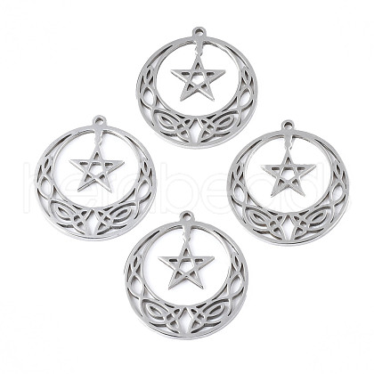 Non-Tarnish 201 Stainless Steel Pendants STAS-N098-044P-1