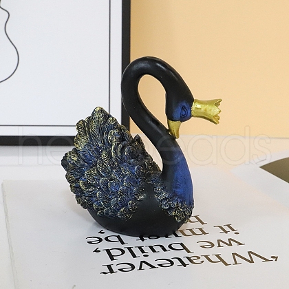 Resin Swan Figurines PW-WG93416-01-1