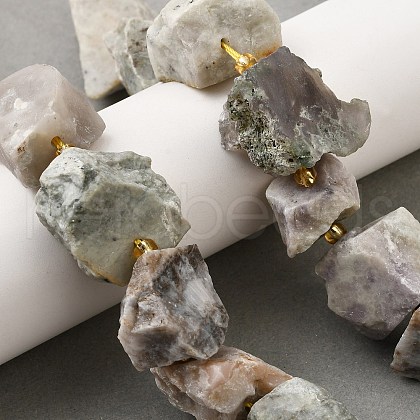 Raw Rough Natural Peace Jade Beads Strands G-Z087-B19-1
