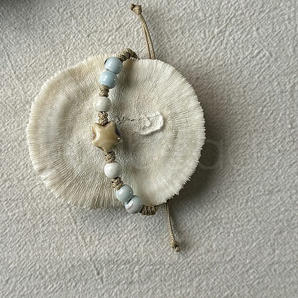 Star Ceramic Beads Braided Bead Bracelets FS-WG4C919-03-1