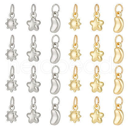 ARRICRAFT 24Pcs 6 Style Alloy Charms FIND-AR0003-88-1