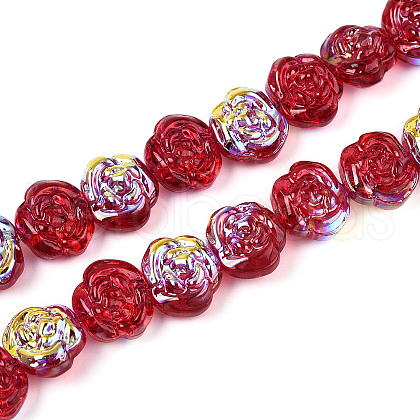 Electroplate Glass Beads EGLA-T025-02A-1