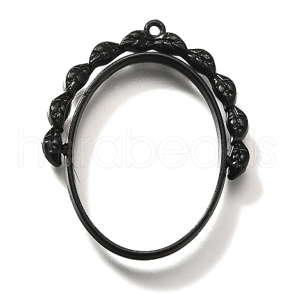 Rotatable Alloy Swivel Open Back Bezel Pendants PALLOY-I223-18EB-1
