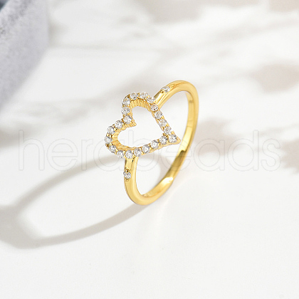 925 Sterling Silver Micro Pave Zirconia Finger Rings for Women SF4347-1-1
