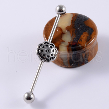 304 Stainless Steel Long Barbell Cartilage Earrings FS-WGA4435-15-1