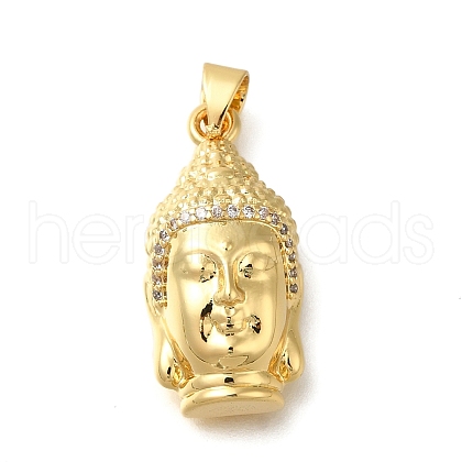 Rack Plating Brass with Cubic Zirconia Pendants KK-Z086-30G-01-1