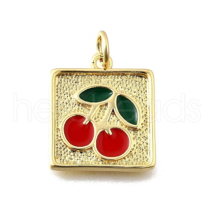 Brass Enamel Pendants KK-Z104-06G-04-1