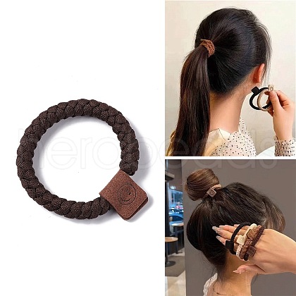 Solid Cloth Elastic Braided Hair Ties PHAR-F015-04A-1