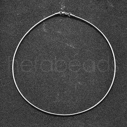 Non-Tarnish Casual Style 304 Stainless Steel Choker Necklaces STAS-O037-02P-1