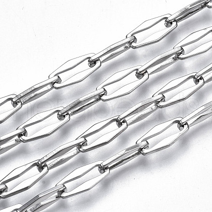 Tarnish Resistant 304 Stainless Steel Link Chains CHS-T003-17P-NF-1