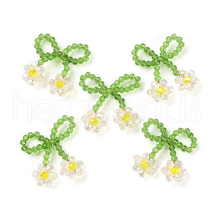 Glass Beaded Pendants GLAA-C028-08H-1