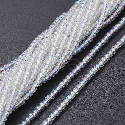 Electroplate Glass Beads Strands EGLA-K014-A-AB01-1