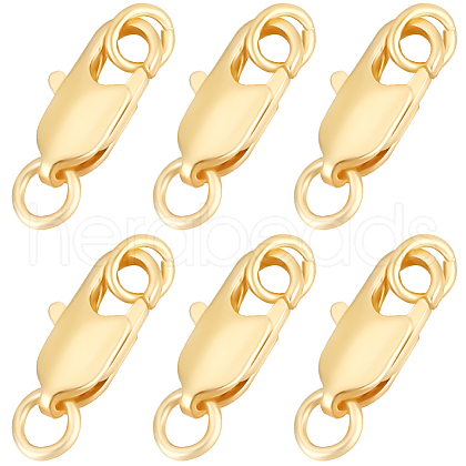 Beebeecraft 20Pcs Brass Lobster Claw Clasps KK-BBC0015-01B-G-1