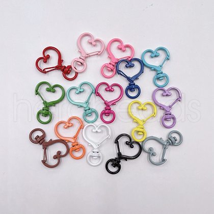 Spray Painted Zinc Alloy Swivel Clasps PURS-PW0005-080-1