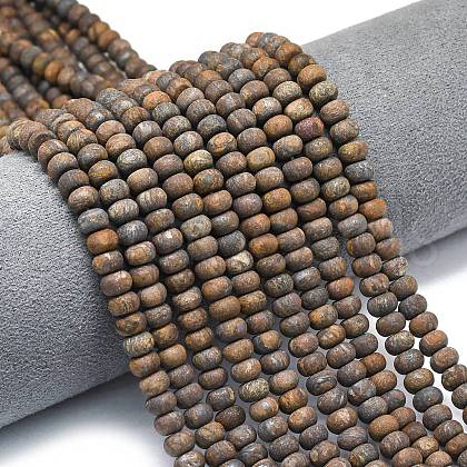 Natural Bronzite Beads Strands G-P575-A28-6x4mm-1