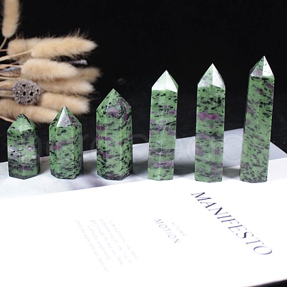 Point Tower Natural Ruby in Zoisite Home Display Decoration PW-WG48084-01-1