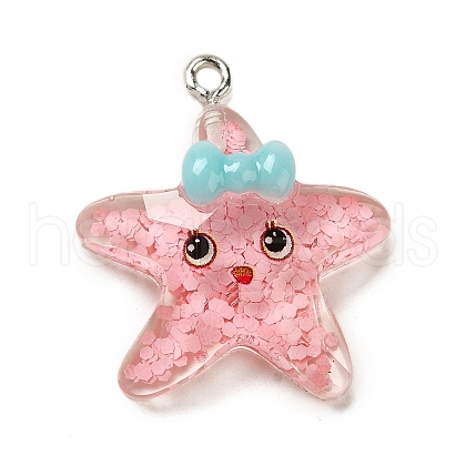 Marine Animal Series Resin Pendants RESI-Q012-01B-04-1