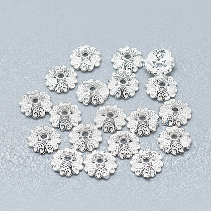 925 Sterling Silver Bead Caps STER-T002-89S-1
