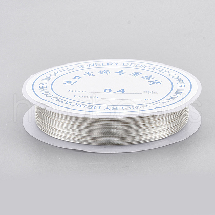 Round Copper Jewelry Wire X-CWIR-Q006-0.4mm-S-1