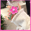 2Pcs Flower & Word Baby Resin Enamel Finger Rings for Women Girls FS-WG6DDE5-07-1