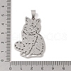 Non-Tarnish 201 Stainless Steel Pendants STAS-A094-04C-P-3