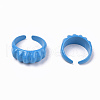 Spray Painted Alloy Cuff Rings RJEW-T011-33D-RS-2
