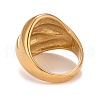 Ion Plating(IP) 304 Stainless Steel Textured Chunky Finger Ring for Men Women RJEW-B040-03G-3