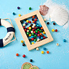 180Pcs 9 Color Craftdady Dyed Natural Maple Wood Beads WOOD-CD0001-06A-LF-5