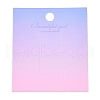 Gradient Color Rectangle Paper Hair Clip Display Cards with Hanging Hole CDIS-T004-19A-1