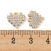 Brass Micro Pave Cubic Zirconia Charms KK-R152-20G-2