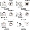 Unicraftale 330Pcs 6 Style 202 Stainless Steel Beads STAS-UN0026-91-4