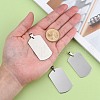 Tarnish Resistant 201 Stainless Steel Stamping Blank Tag Pendants X-STAS-O044-P122-4