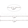Tarnish Resistant 304 Stainless Steel Heart Link Cable Chains CHS-E006-05P-2
