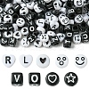 200Pcs Mixed Style and Shapes Acrylic Beads OACR-FS0001-68B-1