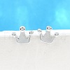 S925 Sterling Silver Stud Earrings EJEW-P305-01D-P-1