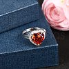 925 Sterling Silver Pave Cubic Zirconia Finger Rings RJEW-C138-01B-01-2