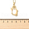 304 Stainless Steel Laser Cut Penguin Pendant Necklaces for Women Men NJEW-Q032-01D-G-5