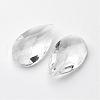 Faceted Teardrop Glass Pendants X-GLAA-R149-01-2