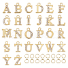 Olycraft 26Pcs 26 Style Initial Letter Alphabet Shape Alloy with Rhinestone Charms FIND-OC0003-25-1