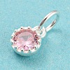 925 Sterling Silver Birthstone Charms STER-G035-01D-04-2