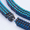 Electroplate Non-magnetic Synthetic Hematite Beads Strands G-J381-4X1mm-A02-2